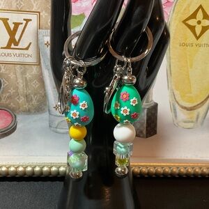 Floral Beaded Keychains